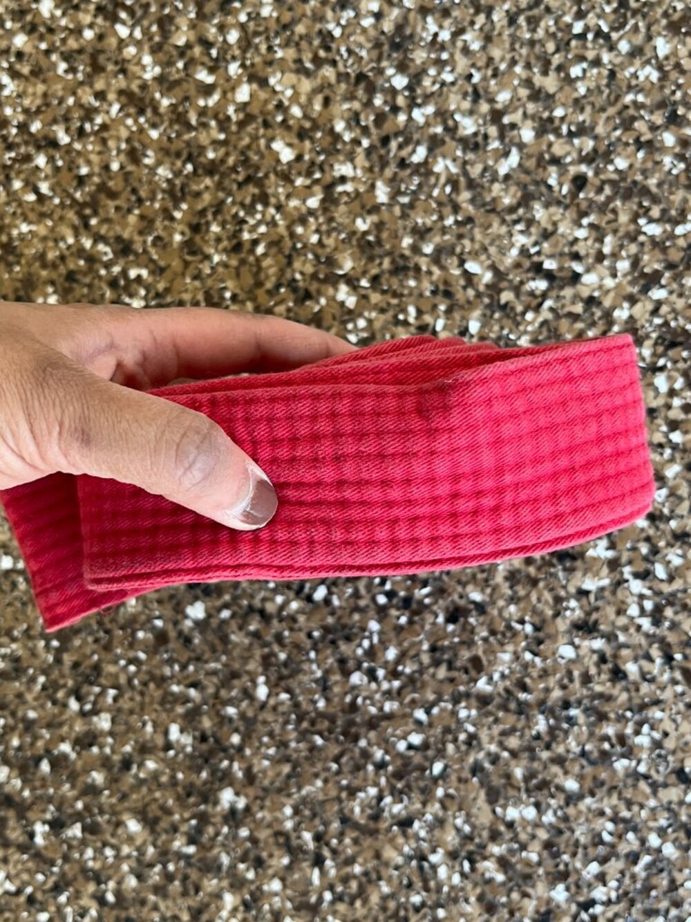Red Taekwondo belt size 1 Martial Arts Karate Replacement Belt vintage 90s sport